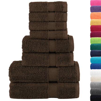 håndklæder 8 stk. Premium SOLUND 600 g/m2 brun