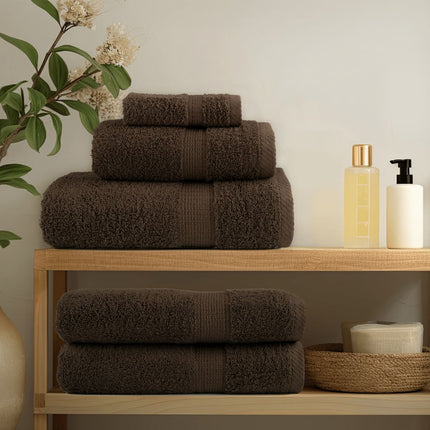 håndklæder 12 stk. Premium SOLUND 600 g/m2 brun