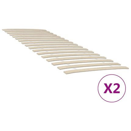 sengelameller med 34 lameller 2 stk. 80x200 cm