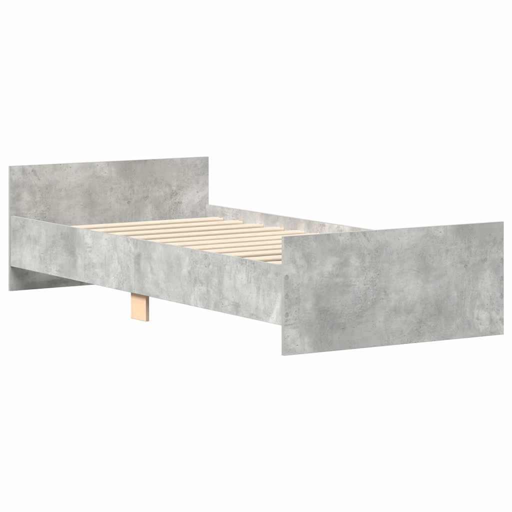 sengeramme 90x200 cm konstrueret træ betongrå