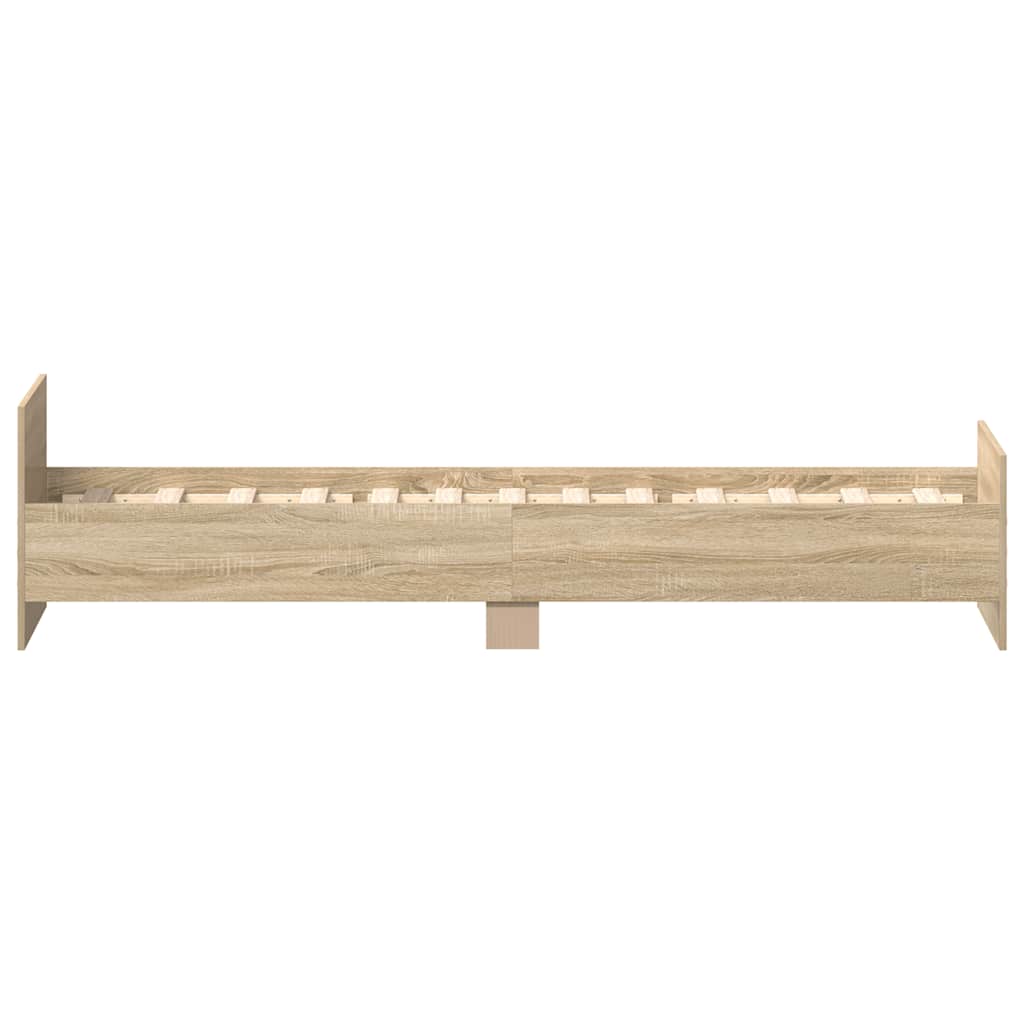 sengeramme 100x200 cm uden madras konstrueret træ sonoma-eg
