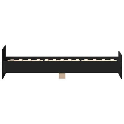 sengeramme 75x190 cm konstrueret træ sort