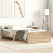 sengeramme 75x190 cm uden madras konstrueret træ sonoma-eg