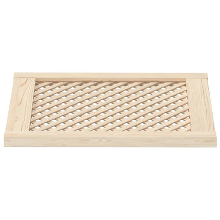 skabslåger 2 stk. 49,5x61,5 cm gitterdesign massivt fyrretræ