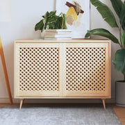 skabslåger 2 stk. 59,5x69 cm gitterdesign massivt fyrretræ
