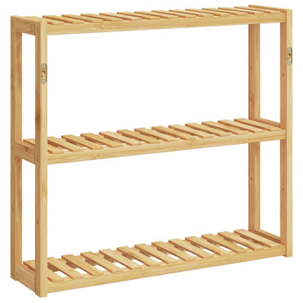 væghylde til badeværelse 3 hylder 60x15x54 cm bambus