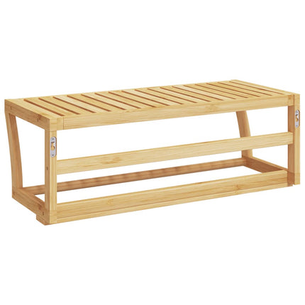 håndklædeholder 60x25x20 cm væghængt bambus