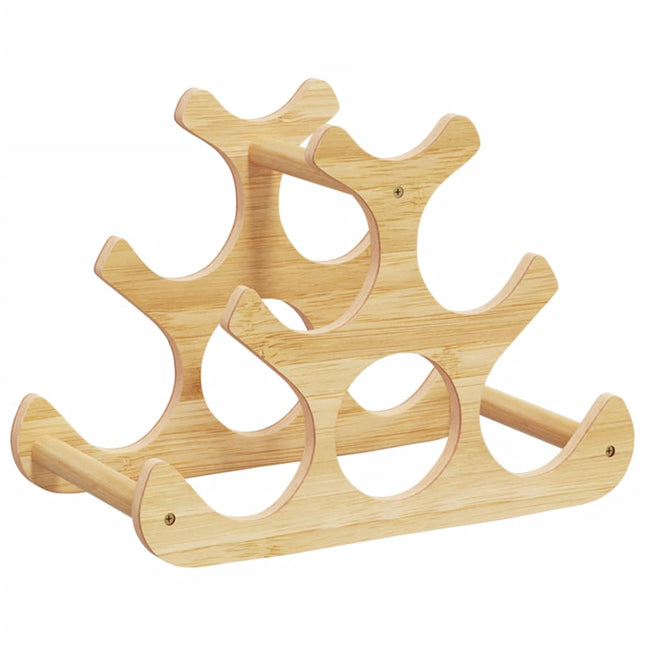 vinreol til 6 flasker 35x18x25,5 cm bambus