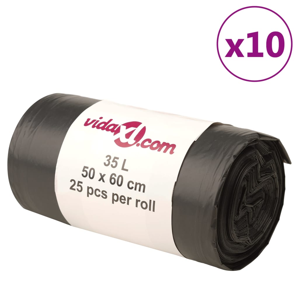affaldsposer 250 stk. 35 l sort billede
