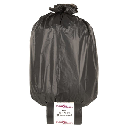 affaldsposer 250 stk. 60 l sort