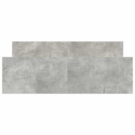 sengeramme med sengegavl og fodgærde 120x200 cm betongrå