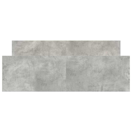 sengeramme med sengegavl og fodgærde 140x200 cm betongrå