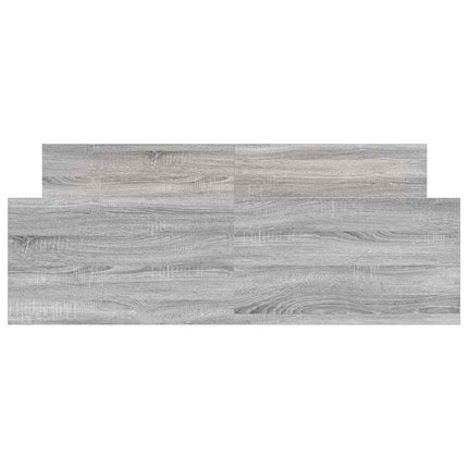 sengeramme med sengegavl og fodgærde 140x200 cm grå sonoma-eg