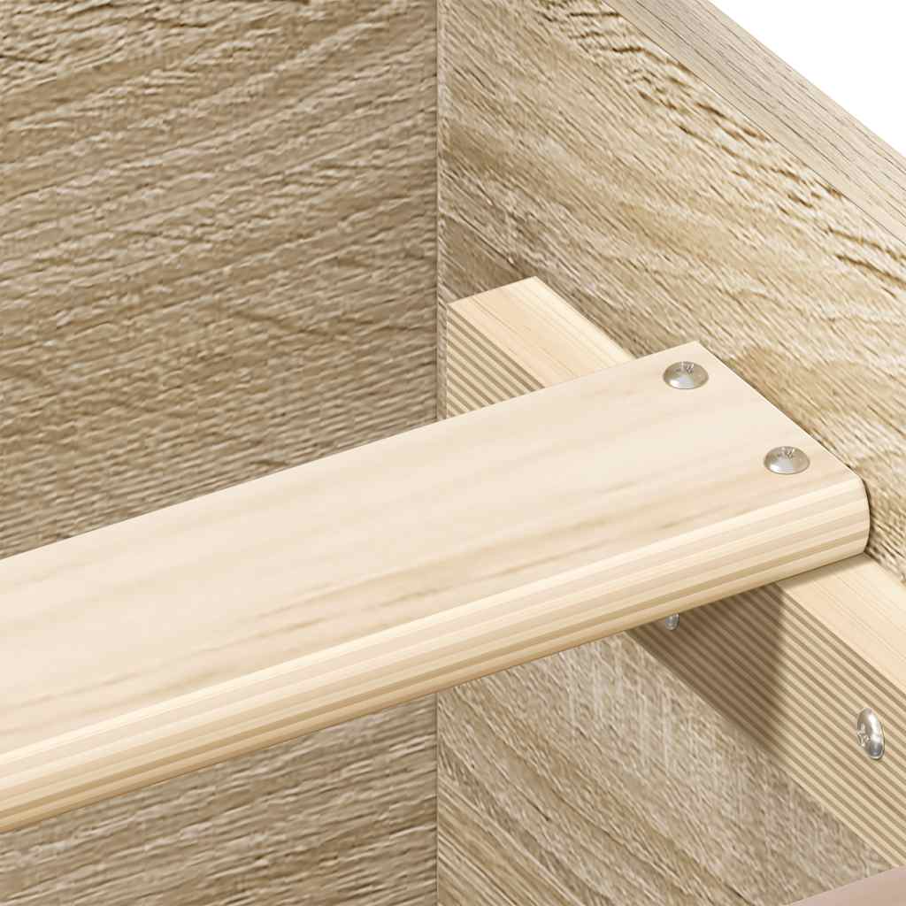 sengeramme med sengegavl og fodgærde 150x200 cm sonoma-eg