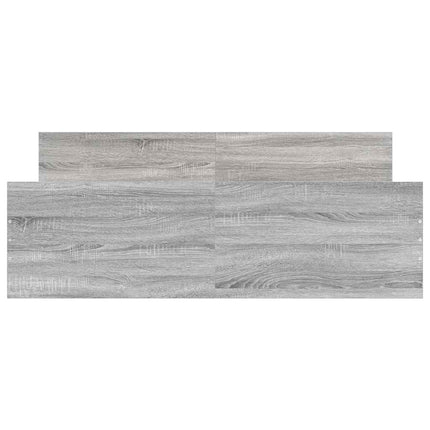 sengeramme med sengegavl og fodgærde 150x200 cm grå sonoma-eg