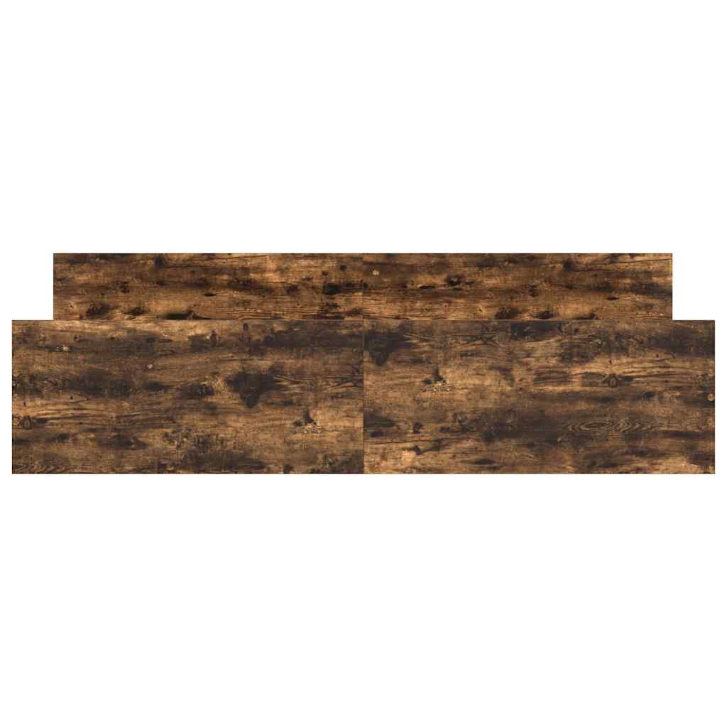 sengeramme med sengegavl og fodgærde 160x200 cm røget egetræ