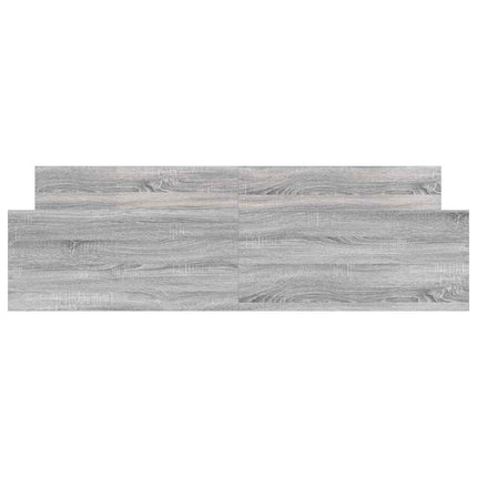 sengeramme med sengegavl og fodgærde 160x200 cm grå sonoma-eg