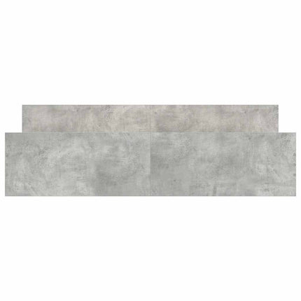 sengeramme med sengegavl og fodgærde 180x200 cm betongrå