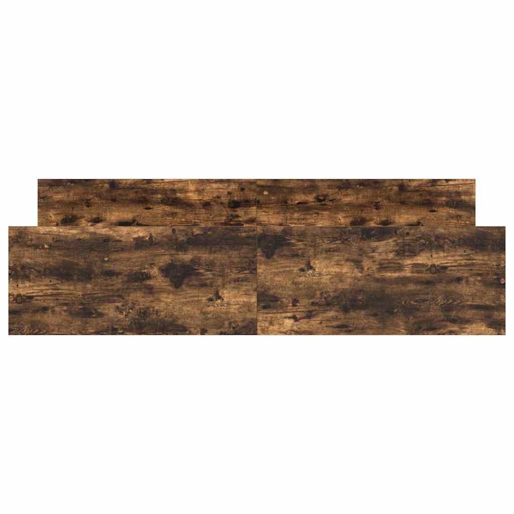 sengeramme med sengegavl og fodgærde 180x200 cm røget egetræ