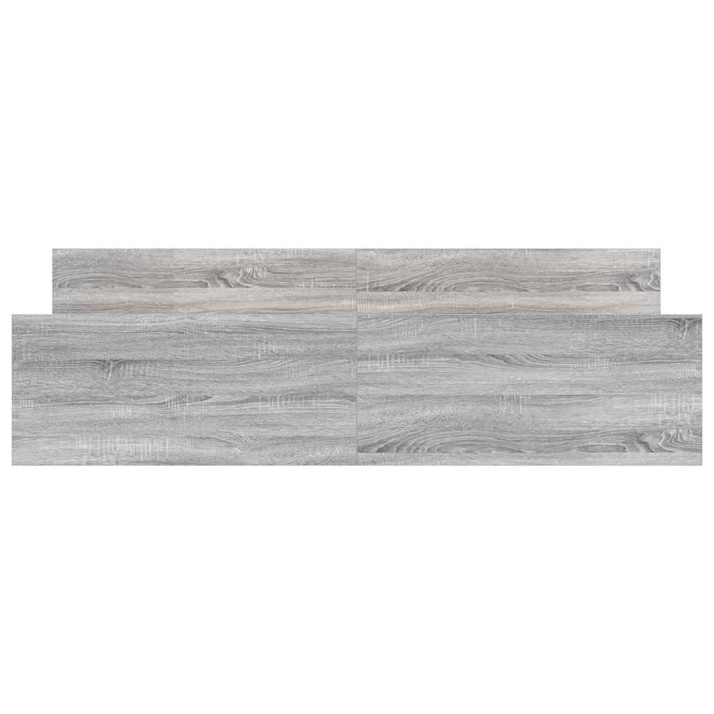 sengeramme med sengegavl og fodgærde 180x200 cm grå sonoma-eg