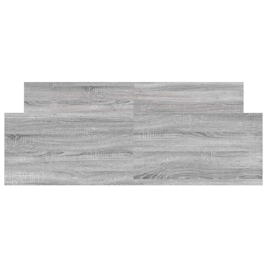 sengeramme med sengegavl og fodgærde 120x190 cm grå sonoma-eg