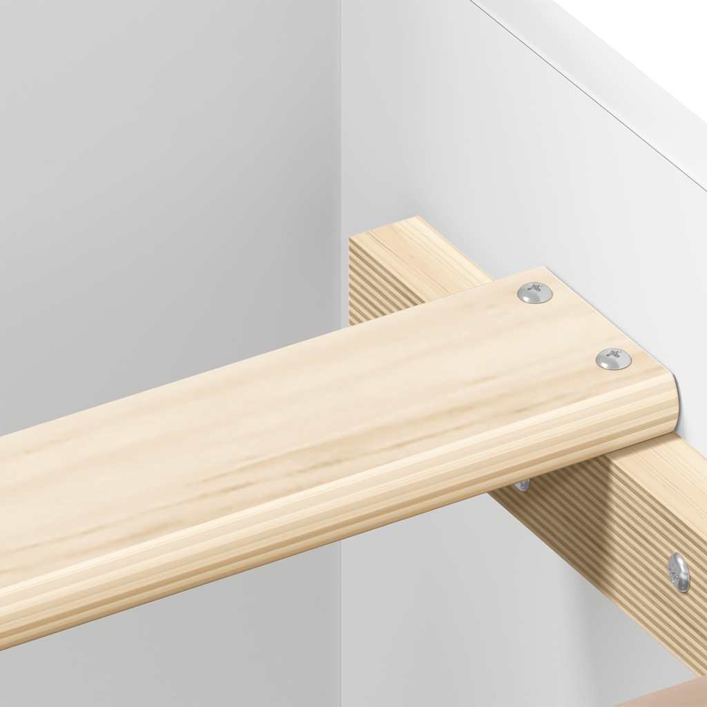 sengeramme med sengegavl og fodgærde 140x190 cm hvid