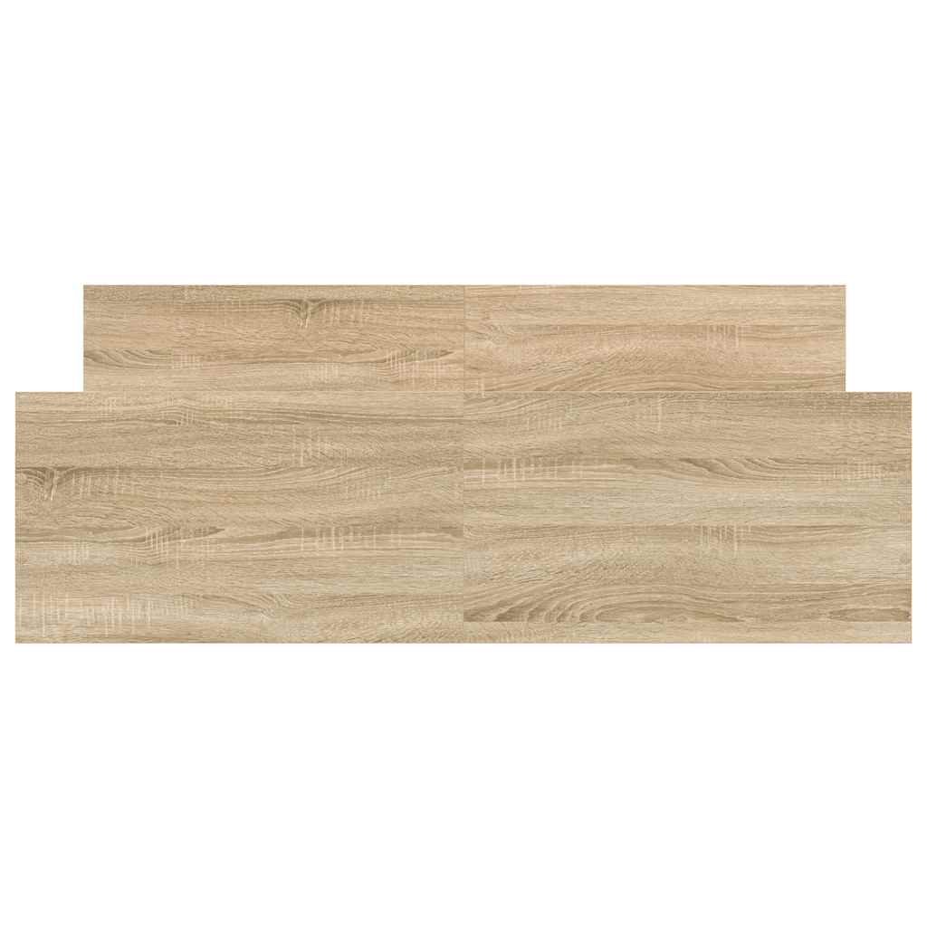 sengeramme med sengegavl og fodgærde 140x190 cm sonoma-eg