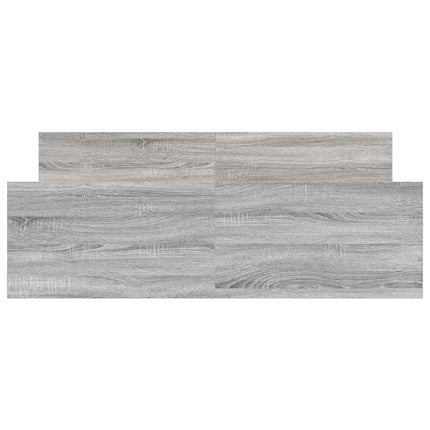sengeramme med sengegavl og fodgærde 140x190 cm grå sonoma-eg