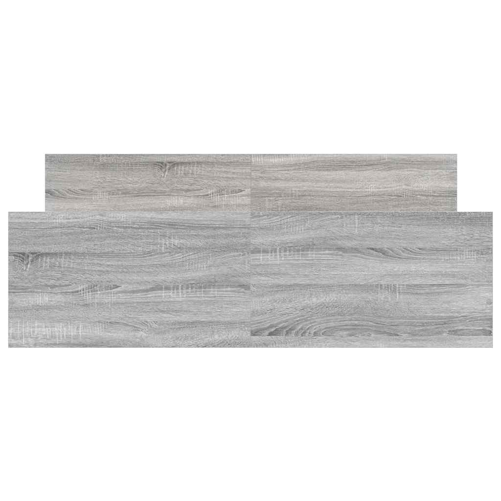 sengeramme med sengegavl og fodgærde 140x190 cm grå sonoma-eg