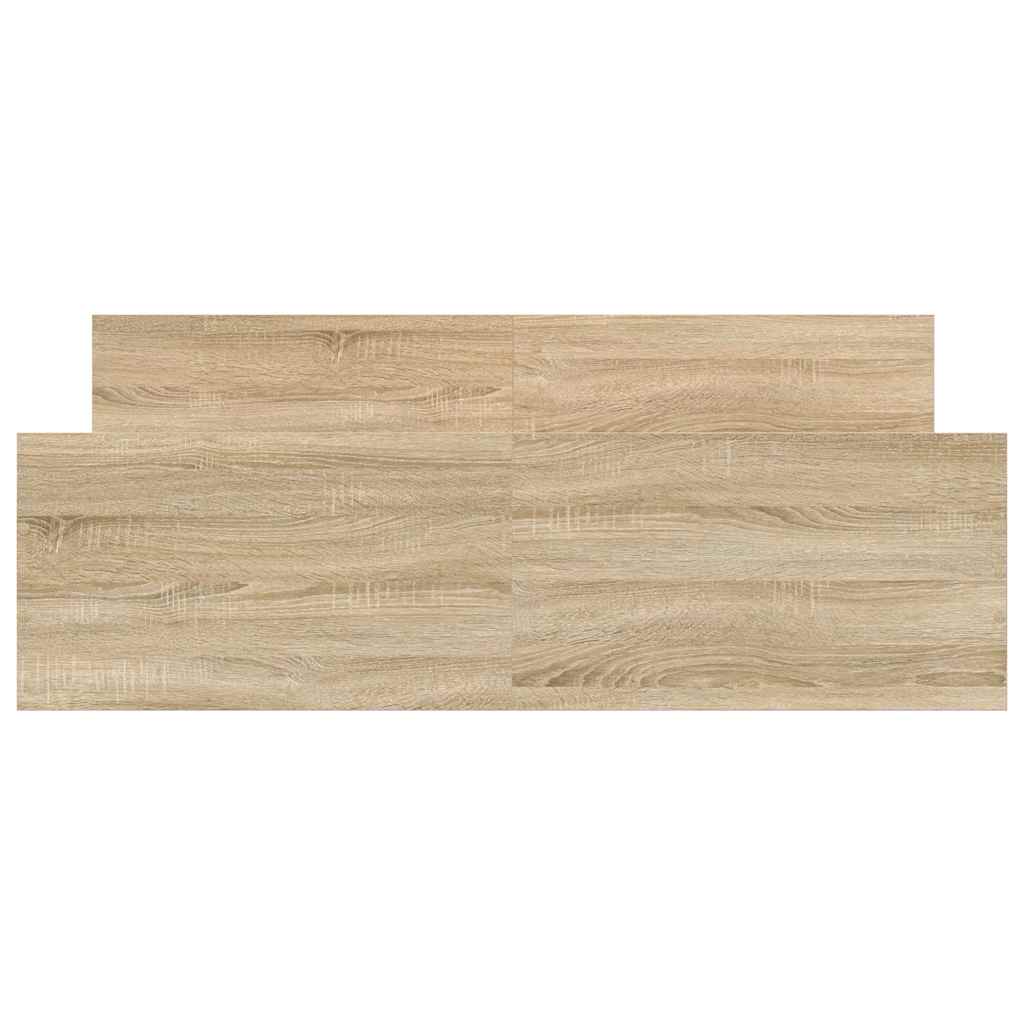 sengeramme med sengegavl og fodgærde 135x190 cm sonoma-eg
