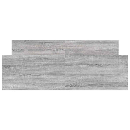 sengeramme med sengegavl og fodgærde 135x190 cm grå sonoma-eg