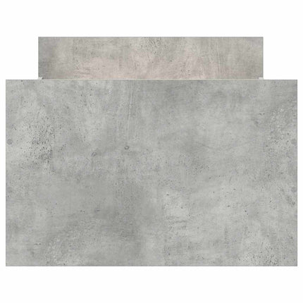 sengeramme med sengegavl og fodgærde 90x190 cm betongrå
