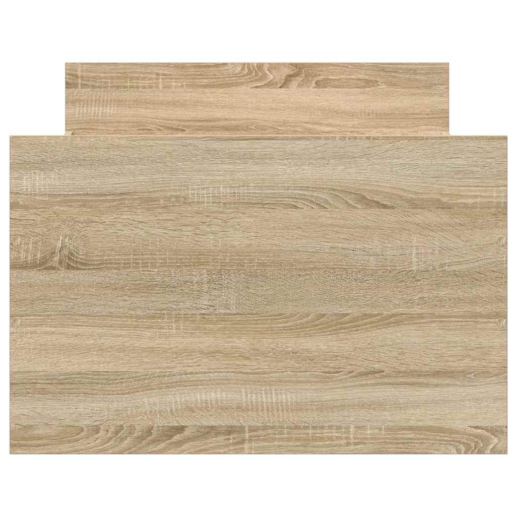 sengeramme med sengegavl og fodgærde 75x190 cm sonoma-eg