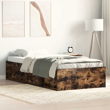 sengeramme 90x200 cm røget egetræsfarve