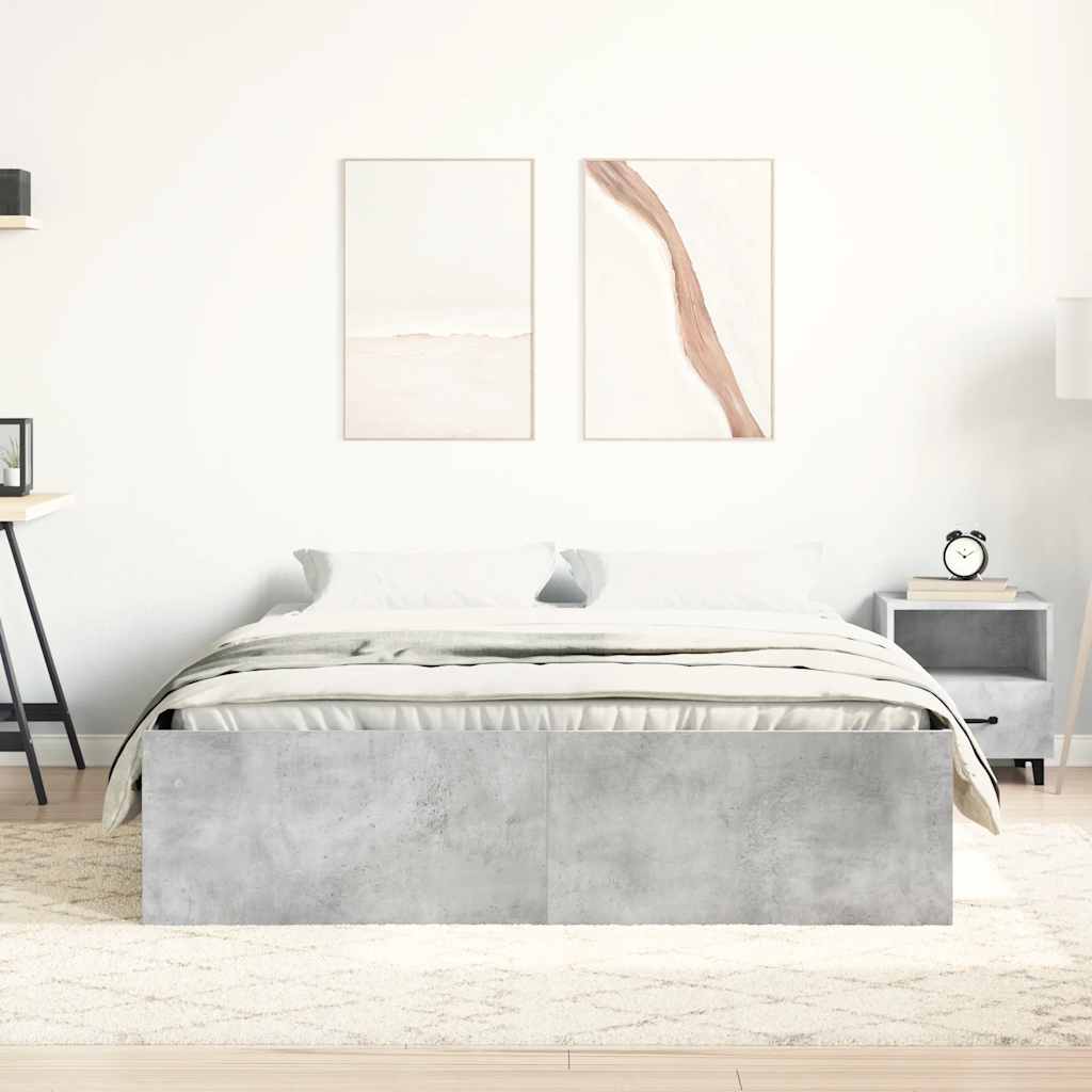 sengeramme 160x200 cm betongrå