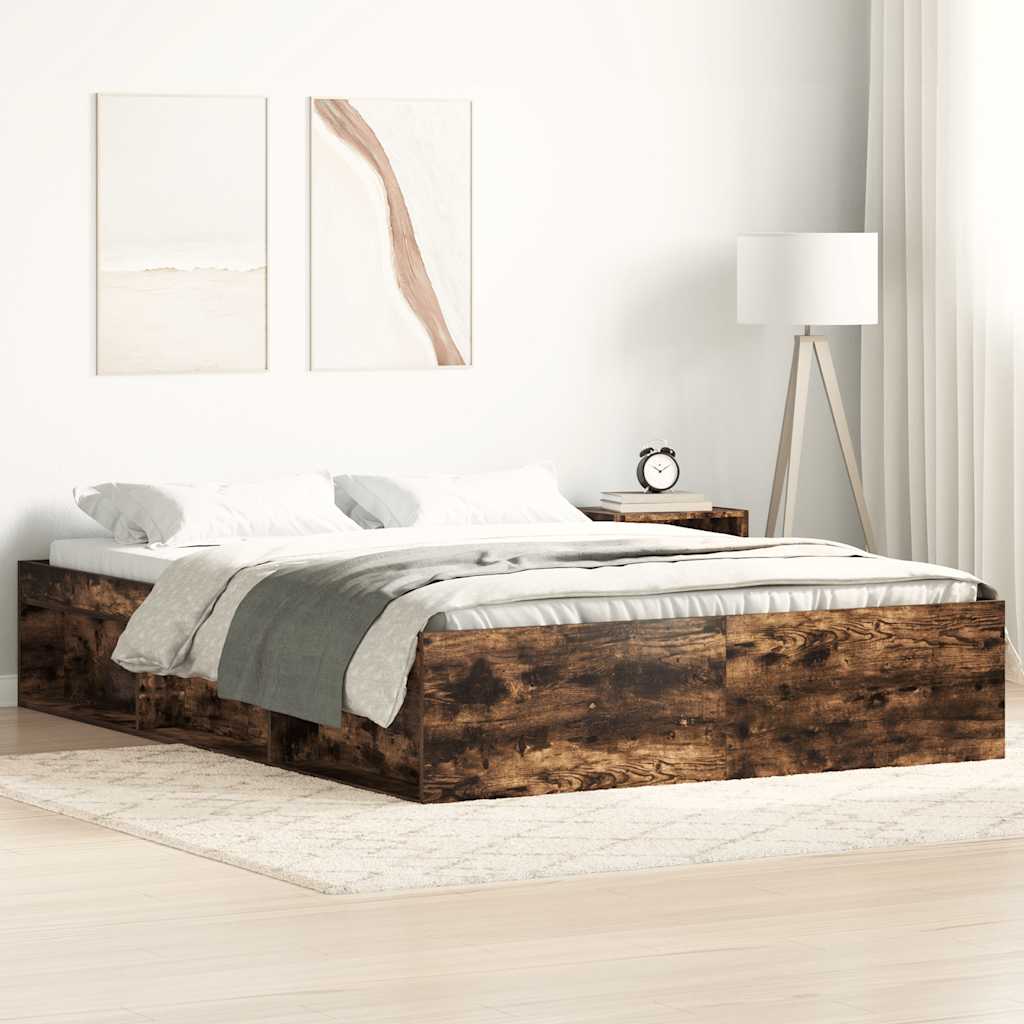 sengeramme 160x200 cm røget egetræsfarve