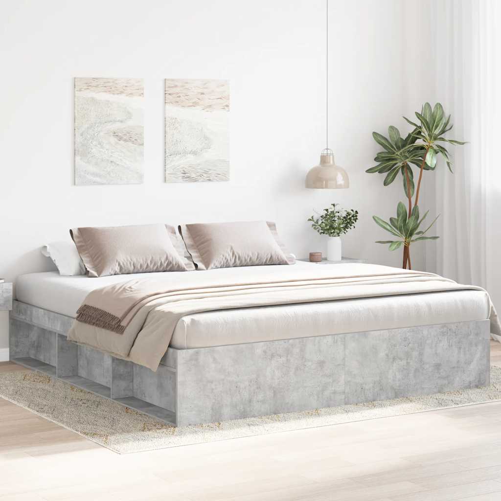 sengeramme 180x200 cm betongrå