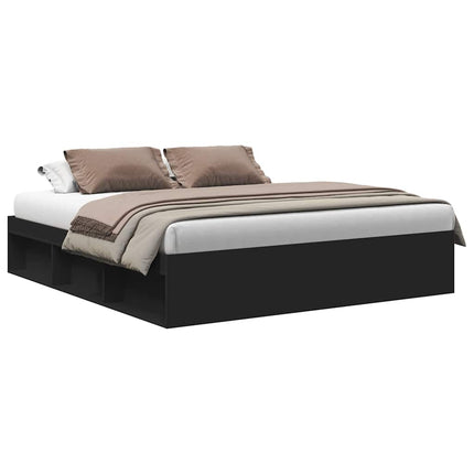 sengeramme 200x200 cm sort