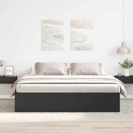 sengeramme 200x200 cm sort