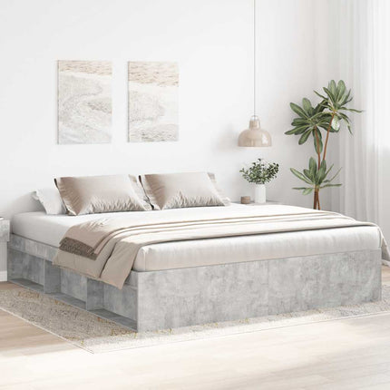 sengeramme 200x200 cm betongrå