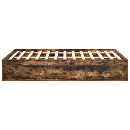 sengeramme 135x190 cm røget egetræsfarve