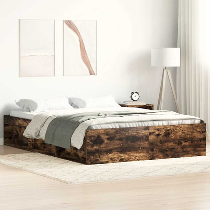 sengeramme 135x190 cm røget egetræsfarve