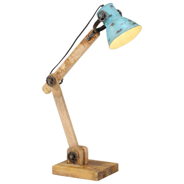 skrivebordslampe 25 W 23x18x96 cm E27 rustik blå