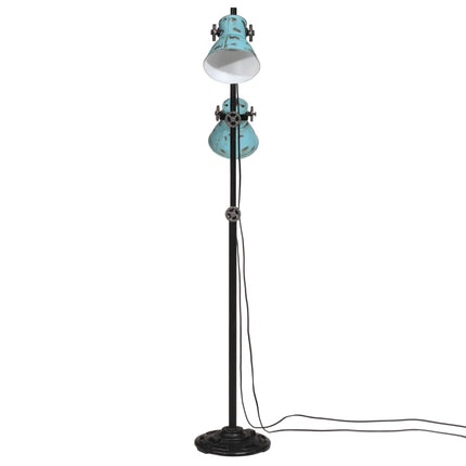 gulvlampe 25 W 25x25x90/140 cm E27 rustik blå