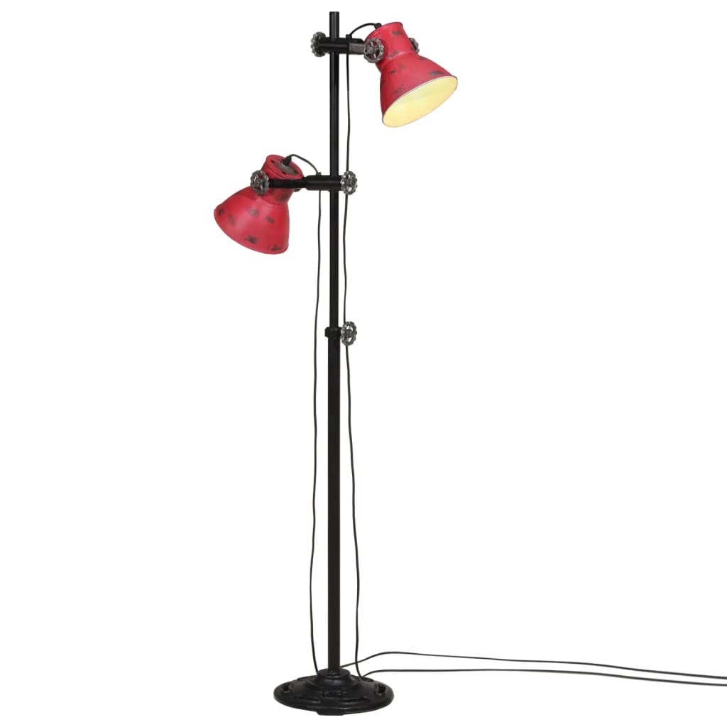Gulvlampe 25 W 25x25x90140 Cm E27 Rustik Rød - Vidaxl