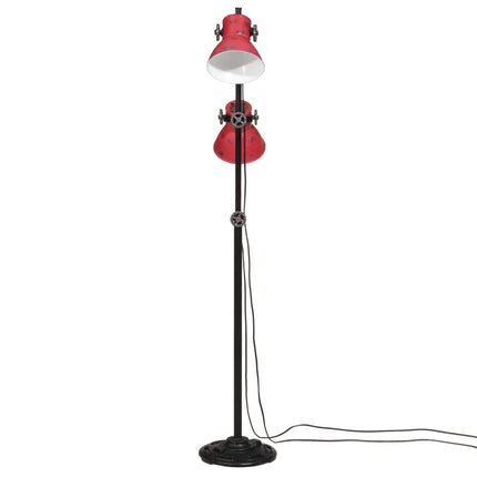 gulvlampe 25 W 25x25x90/140 cm E27 rustik rød