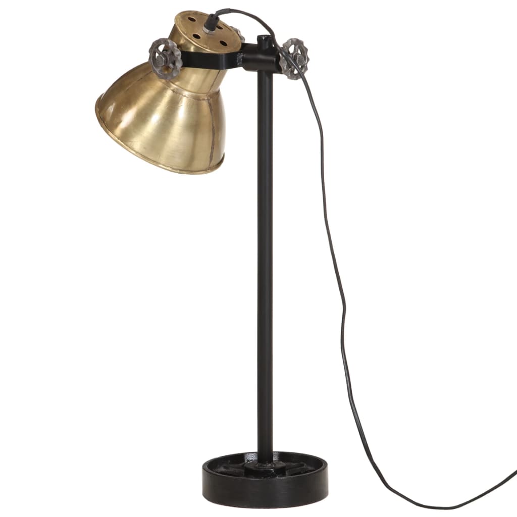 skrivebordslampe 15x15x55 cm 25 W E27 antik messingfarve