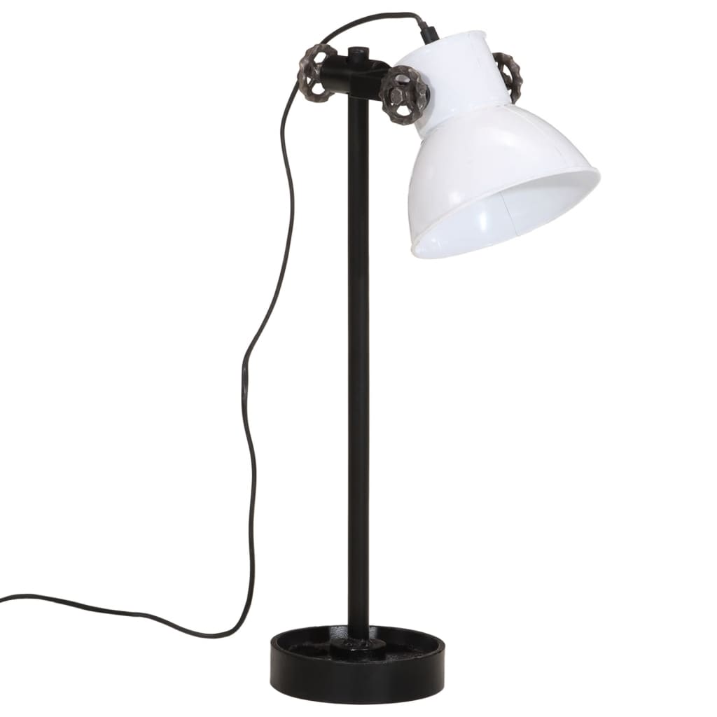 skrivebordslampe 25 W 15x15x55 cm E27 hvid
