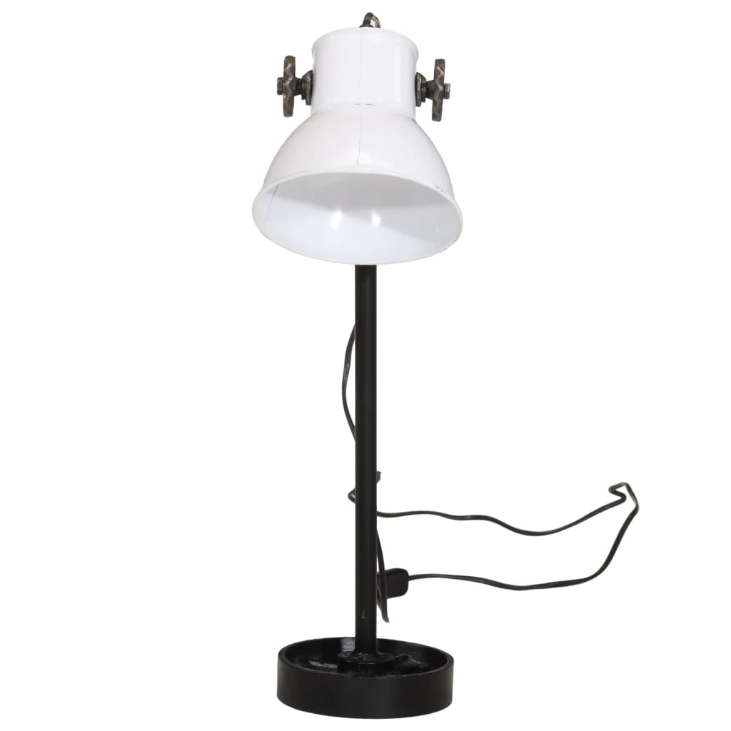 skrivebordslampe 25 W 15x15x55 cm E27 hvid
