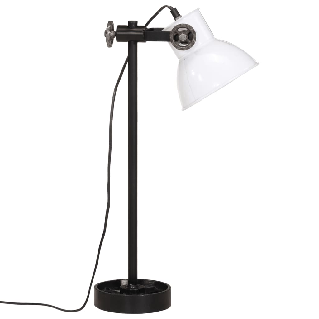 skrivebordslampe 25 W 15x15x55 cm E27 hvid